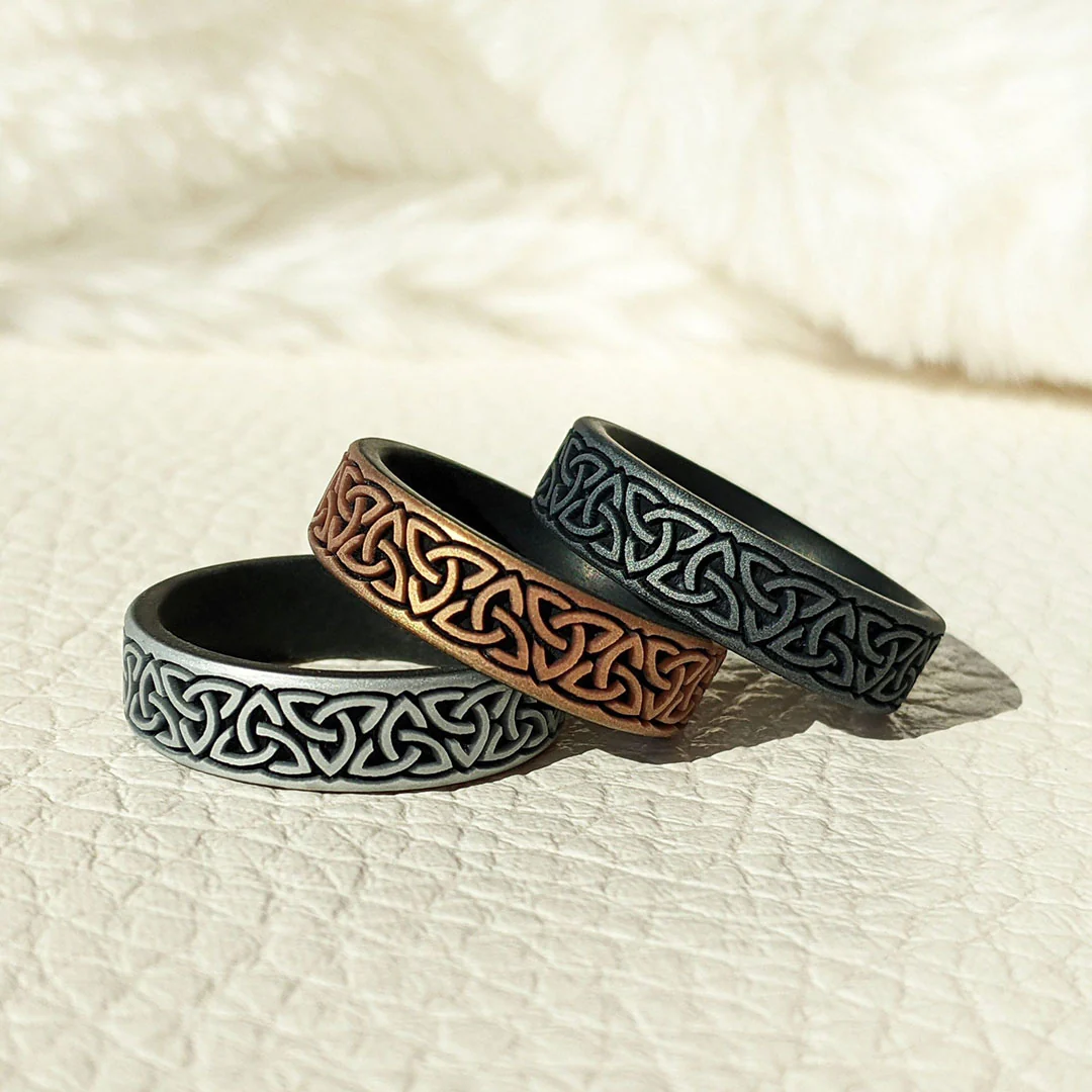 Trinity (Wider Design) Silicone Ring on Dual Layer 6mm