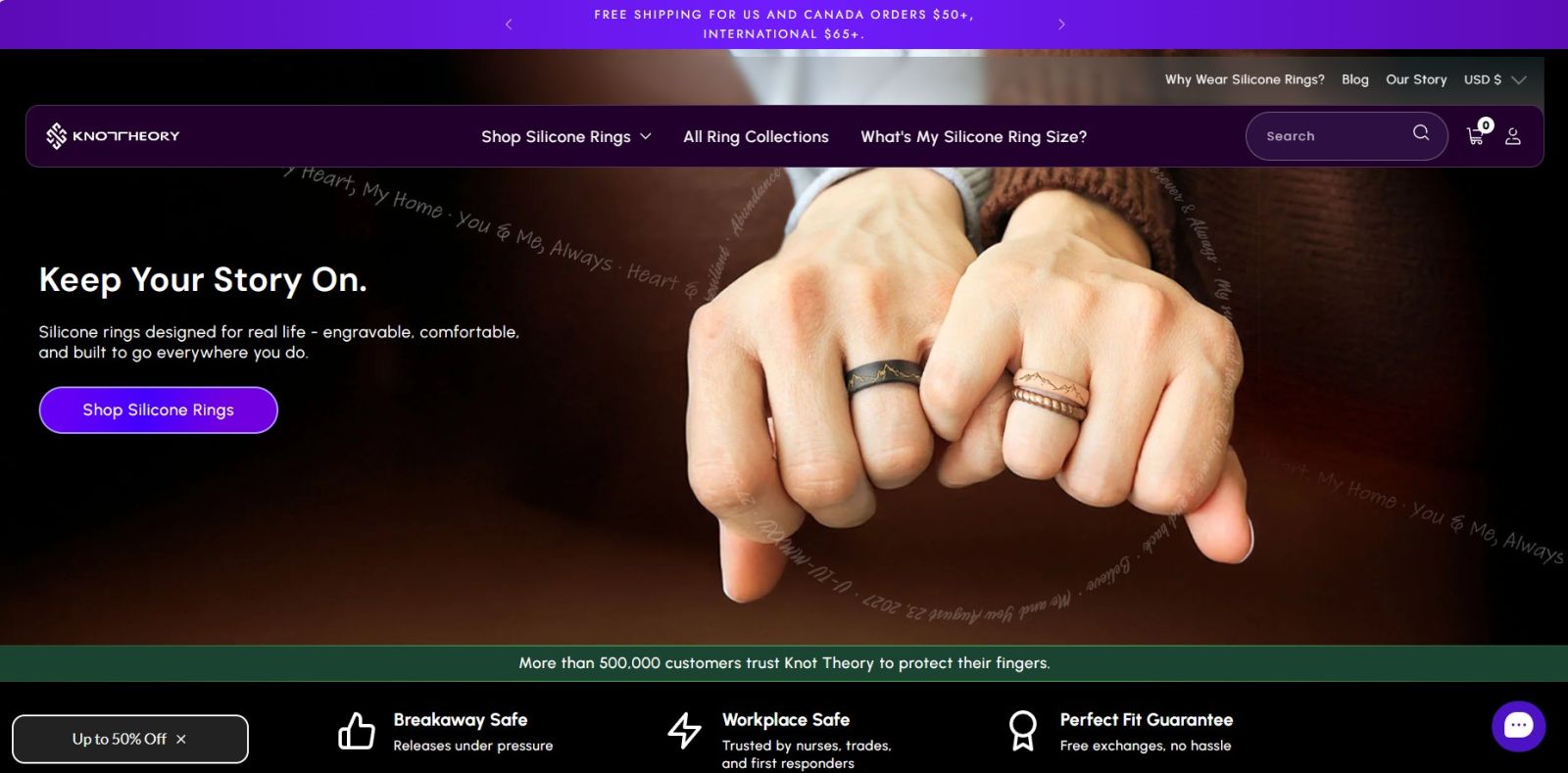Knot Theory Silicone Rings